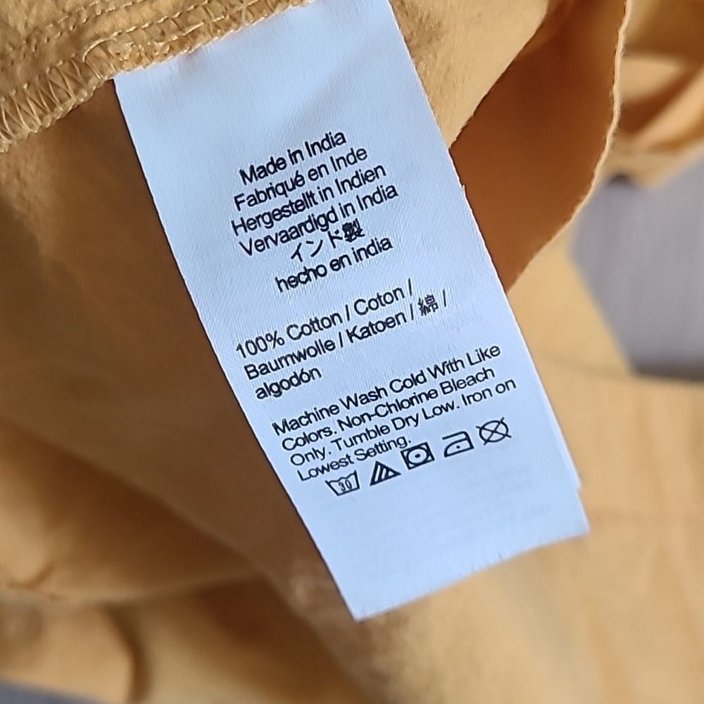 Madewell Flutter-Sleeve Square-Neck Mini Dress Autumn Wheat XXL marigold Summer - Picture 2 of 9